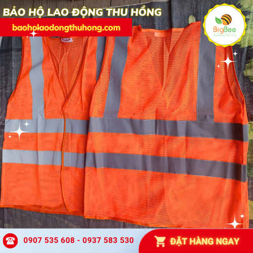Áo lưới phản quang màu cam sọc xám phát sáng ban đêm Áo lưới phản quang màu cam sọc xám phát sáng ban đêm