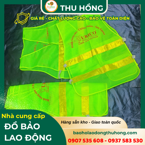 Áo lưới phản quang thun sườn in logo đẹp Áo lưới phản quang thun sườn in logo đẹp