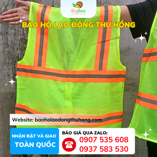 Áo phản quang công trình 3M chiếu sáng an toàn ban đêm Áo phản quang công trình 3M chiếu sáng an toàn ban đêm