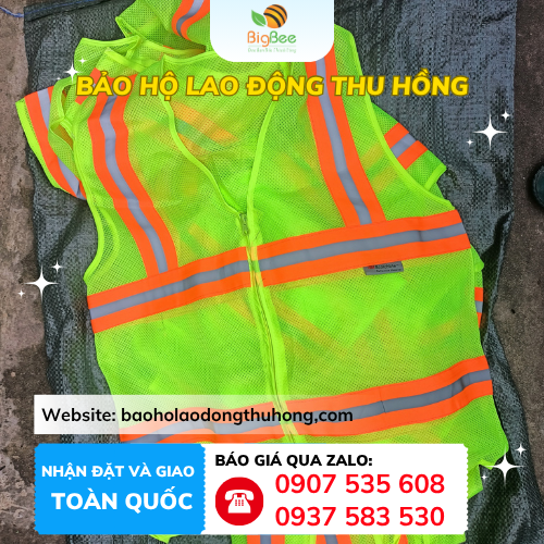 Áo phản quang công trình 3M vải lưới thấm hút mồ hôi Áo phản quang công trình 3M vải lưới thấm hút mồ hôi