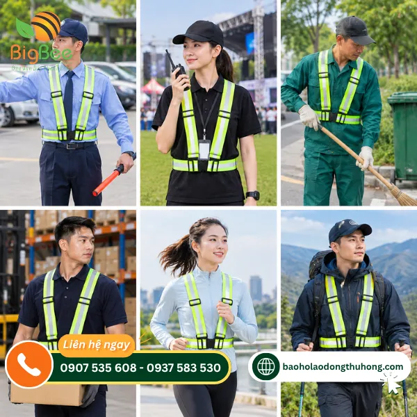 Ứng dụng áo dây phản quang trong công việc và hoạt động ngoài trời Ứng dụng áo dây phản quang trong công việc và hoạt động ngoài trời