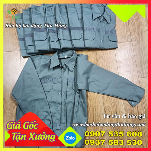 Bán buôn sỉ rẻ áo bảo hộ công nhân may sẵn vải dày đẹp Bán buôn sỉ rẻ áo bảo hộ công nhân may sẵn vải dày đẹp
