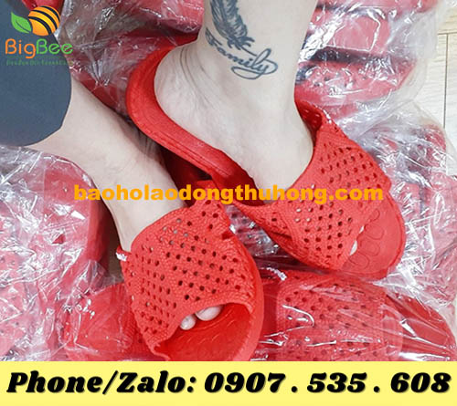 bán dép nhựa tổ ong đỏ giá rẻ ở Bình Tân