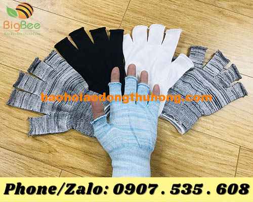 bán găng tay thun cắt ngón nhiều màu tại TPHCM