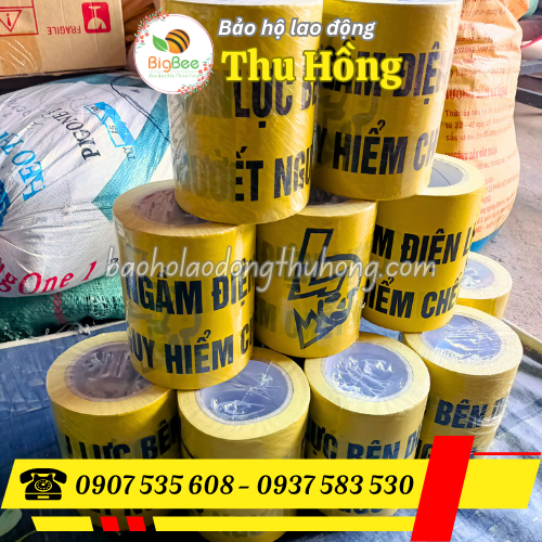 Băng cảnh báo cáp ngầm điện lực in logo sẵn số lượng lớn Băng cảnh báo cáp ngầm điện lực in logo sẵn số lượng lớn