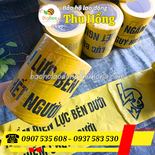 Băng cảnh báo cáp ngầm điện lực màu vàng Băng cảnh báo cáp ngầm điện lực màu vàng