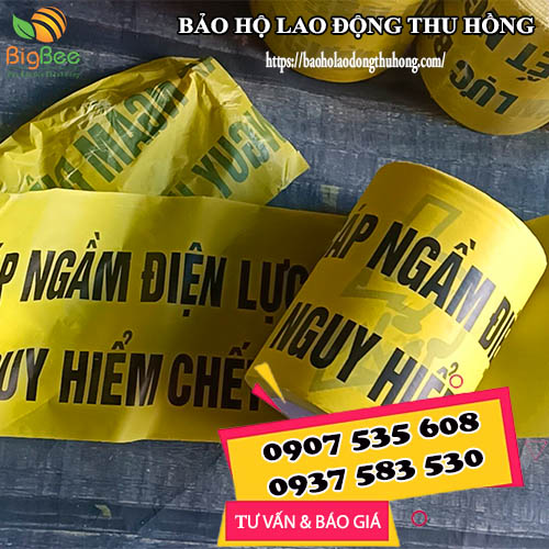 băng rào cảnh báo cáp ngầm điện lực màu vàng chữ đen băng rào cảnh báo cáp ngầm điện lực màu vàng chữ đen