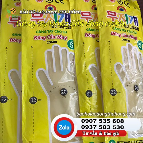 Bao bì găng tay cao su Đông Cầu Vồng combi size S Bao bì găng tay cao su Đông Cầu Vồng combi