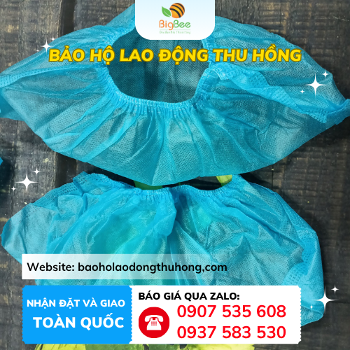 Bao giày y tế màu xanh Bao giày y tế màu xanh