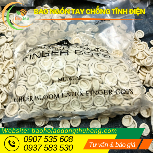 Bao ngón tay cao su Latex chống tĩnh điện bịch 1000 cái Bao ngón tay cao su Latex chống tĩnh điện bịch 1000 cái