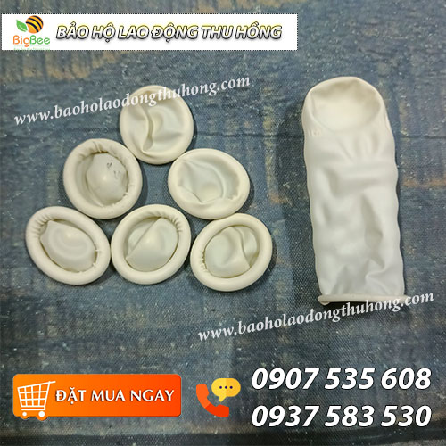 Bao ngón tay cao su màu trắng dùng trong phòng sạch, điện tử Bao ngón tay cao su màu trắng dùng trong phòng sạch, điện tử