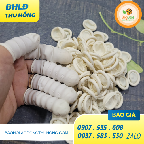 Bao ngón tay cao su trắng chống tĩnh điện Bao ngón tay cao su trắng chống tĩnh điện