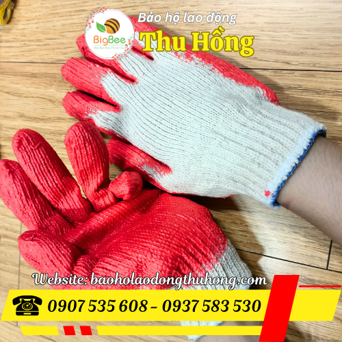 Bao tay bảo hộ len nhúng nhựa phủ lòng Bao tay bảo hộ len nhúng nhựa phủ lòng