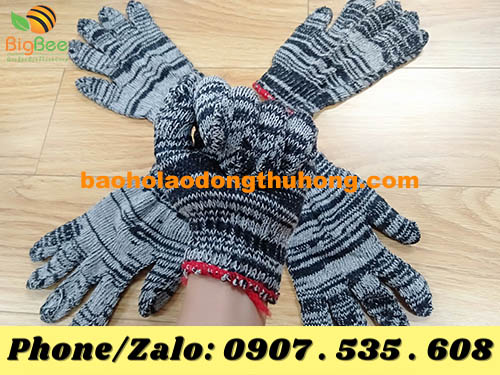 bao tay bảo hộ sợi len muối tiêu 40g 50g 60g