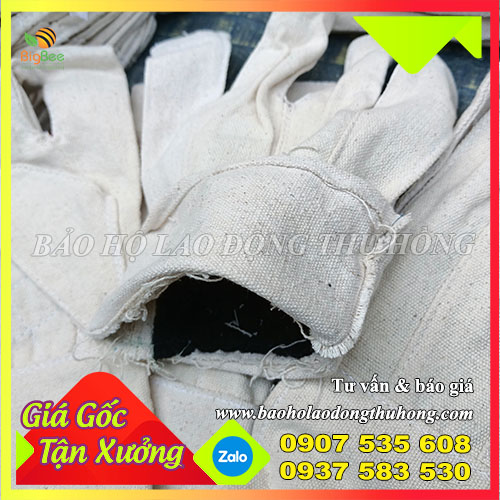 Bao tay bảo hộ vải bạt cotton 2 lớp Bao tay bảo hộ vải bạt cotton 2 lớp