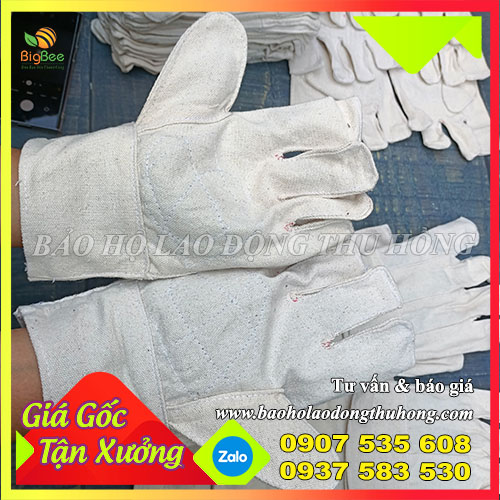 Bao tay bảo hộ vải bạt cotton Bao tay bảo hộ vải bạt cotton