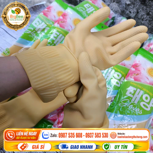 Bao tay cao su gia dụng Mặt Trời M7 dài 31cm Bao tay cao su gia dụng Mặt Trời M7 dài 31cm