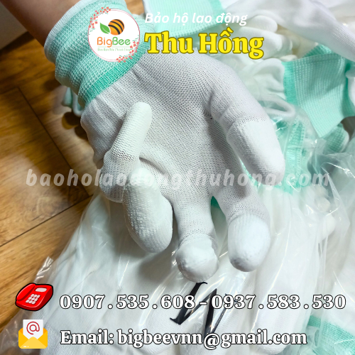 Bao tay chống tĩnh điện ngón phủ PU size S M L Bao tay chống tĩnh điện ngón phủ PU size S M L