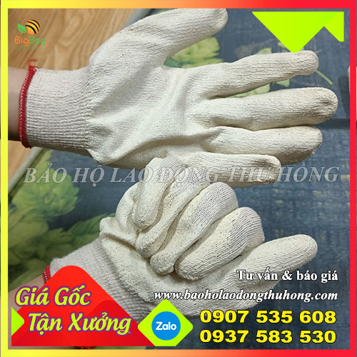 Bao tay len bảo hộ phủ bàn màu trắng siêu bám dính Bao tay len bảo hộ phủ bàn màu trắng siêu bám dính