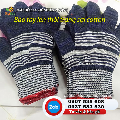 Bao tay len cotton thời trang nhiều màu 3 Bao tay len cotton thời trang nhiều màu 3
