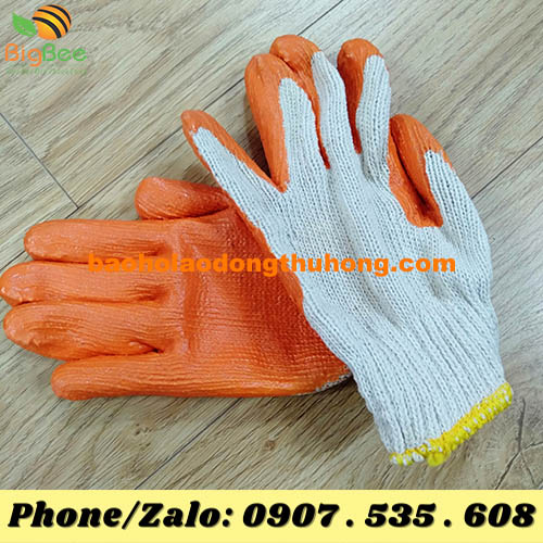 bao tay len nhúng nhựa cao su màu