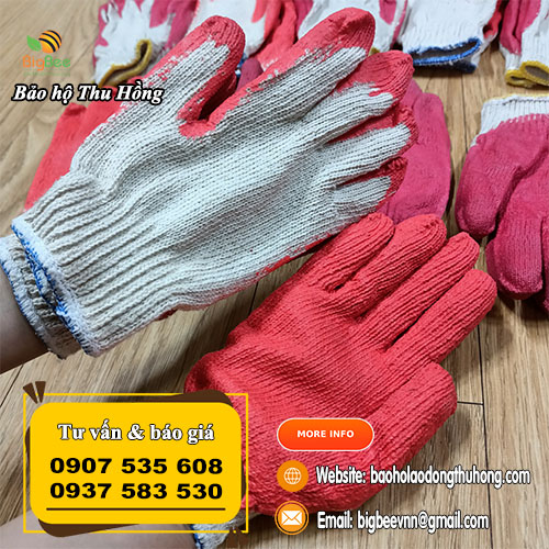 Bao tay len phủ nhựa 80 gam xếp ly cổ tay Bao tay len phủ nhựa 80 gam xếp ly cổ tay