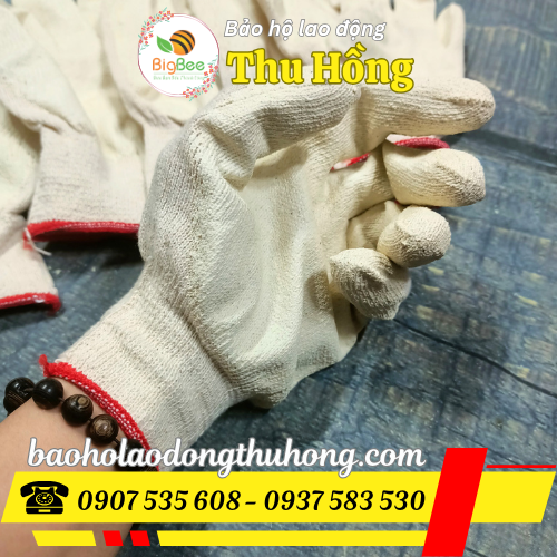 Bao tay len phủ nhựa PVC trắng siêu dính Bao tay len phủ nhựa PVC trắng siêu dính