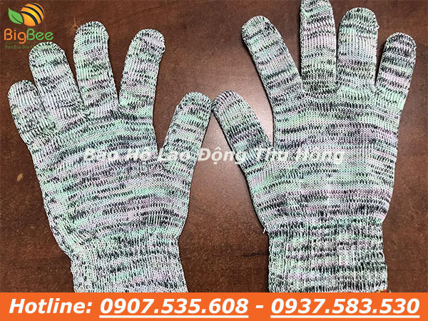 bao tay len poly màu bảo hộ lao động