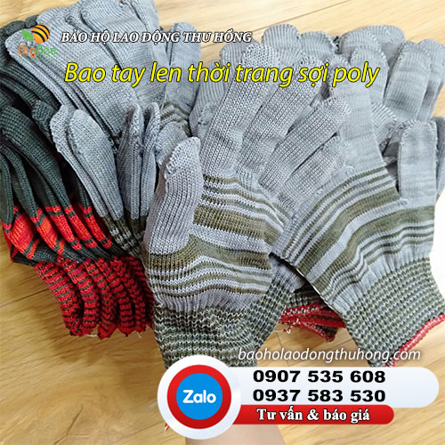 Bao tay len poly thời trang phối nhiều màu 02 Bao tay len poly thời trang phối nhiều màu 02