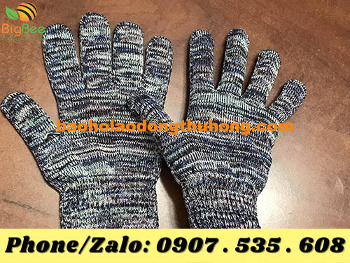 bao tay len sợi poly màu