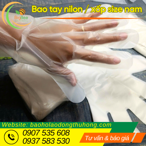 Bao tay nilon bao tay xốp size nam sẵn tại kho Bao tay nilon bao tay xốp size nam sẵn tại kho