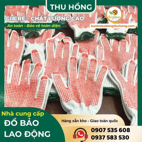 Bao tay phủ hạt nhựa bảo vệ tay an toàn lao động Bao tay phủ hạt nhựa bảo vệ tay an toàn lao động
