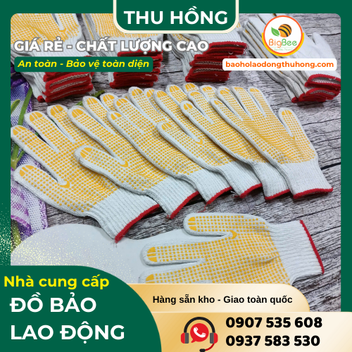 Bao tay phủ hạt nhựa li ti chống trơn trượt cho tay Bao tay phủ hạt nhựa li ti chống trơn trượt cho tay