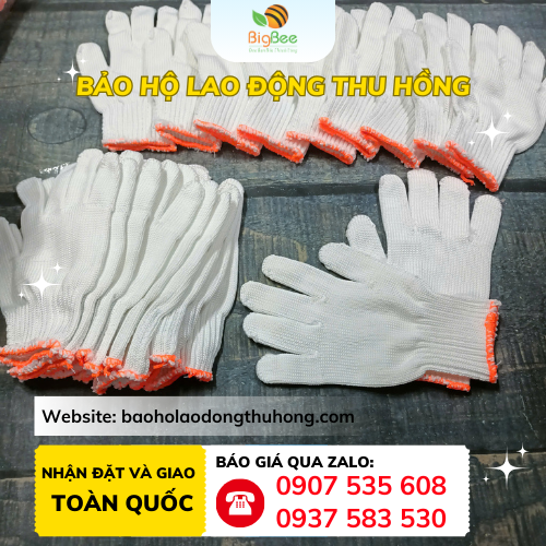 Bao tay sợi len poly trắng cổ dài giá rẻ tận xưởng TPHCM Bao tay sợi len poly trắng cổ dài giá rẻ tận xưởng TPHCM
