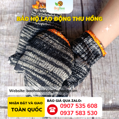 Bao tay sợi muối tiêu 70g Bao tay sợi muối tiêu 70g bền bỉ, khó rách