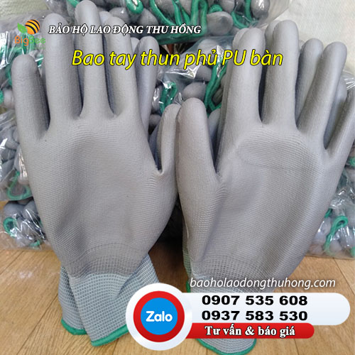 Bao tay thun phủ PU bàn màu xám Bao tay thun phủ PU bàn màu xám 01