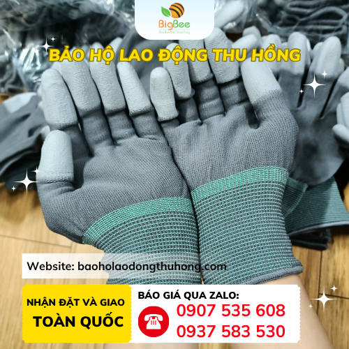 Bao tay thun phủ PU ngón Bao tay thun phủ PU ngón 10 đầu ngón tay