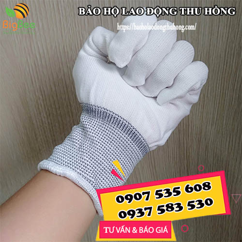 bao tay thun trắng trơn bảo hộ lao động