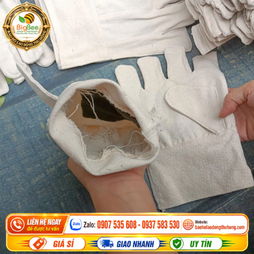 Bao tay vải bạt số 9 dùng trong cơ khí, xây dựng, bốc xếp Bao tay vải bạt số 9 dùng trong cơ khí, xây dựng, bốc xếp