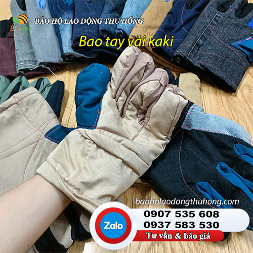 Bao tay vải kaki dày may 2 lớp dày bảo vệ Bao tay vải kaki dày 2 lớp nhiều màu đẹp 02