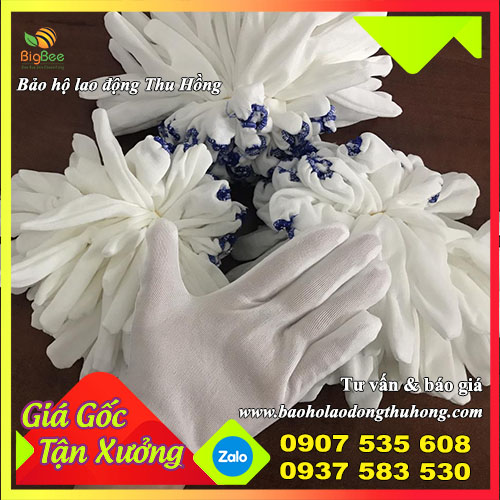 Bao tay vải trắng dùng trong kiểm tra háng hóa Bao tay vải trắng dùng trong kiểm tra háng hóa