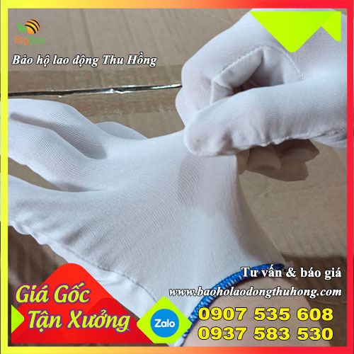 Bao tay vải trắng T5 bo cổ tay cho nữ Bao tay vải trắng T5 bo cổ tay cho nữ