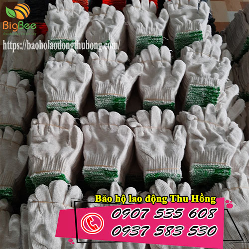 Bỏ sỉ găng tay bảo hộ len kem trắng tại TPHCM