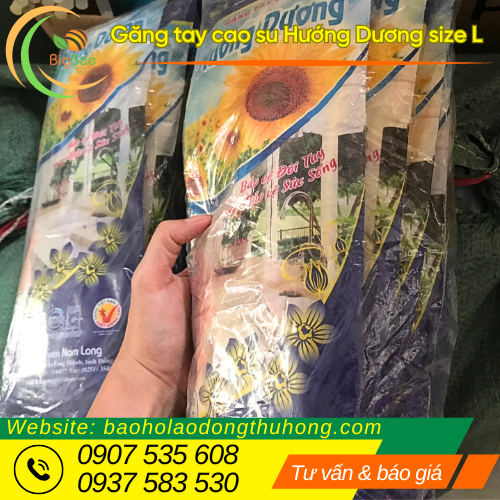 Bỏ sỉ găng tay cao su Hướng Dương size L Bỏ sỉ găng tay cao su Hướng Dương size L