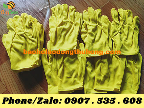 Công ty Thu Hồng bỏ sỉ găng tay thun T8 vàng mới nhập kho,, giá bao sốc