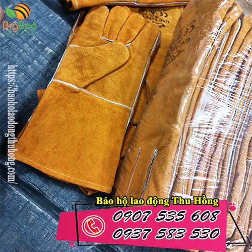 Bỏ sỉ toàn quốc bao tay da hàn GNC màu vàng