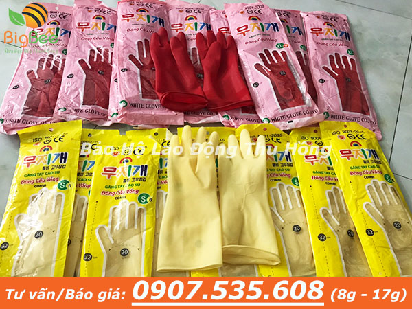 các loại găng tay cao su Đông Cầu Vồng
