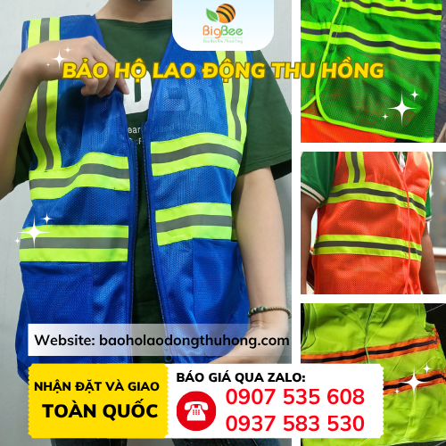 Áo phản quang lưới  Cận cảnh kiểu dáng áo phản quang lưới