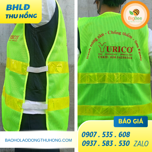 Chi tiết áo phản quang in logo may thun sườn may sẵn Chi tiết áo phản quang in logo may thun sườn may sẵn