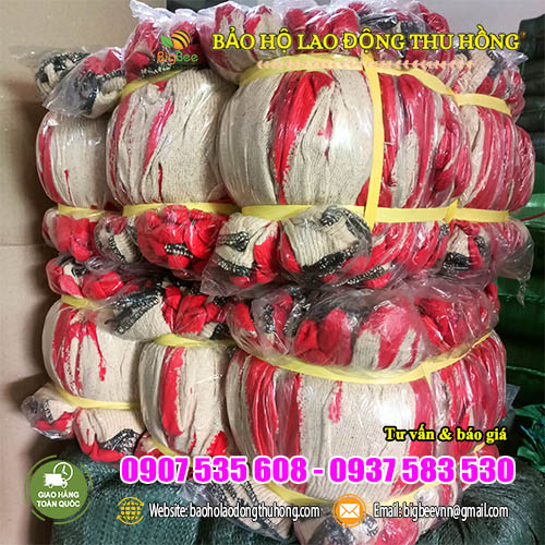 bao tay len nhúng nhựa 60g sẵn tại kho chuyên sỉ bao tay len nhúng nhựa 60g